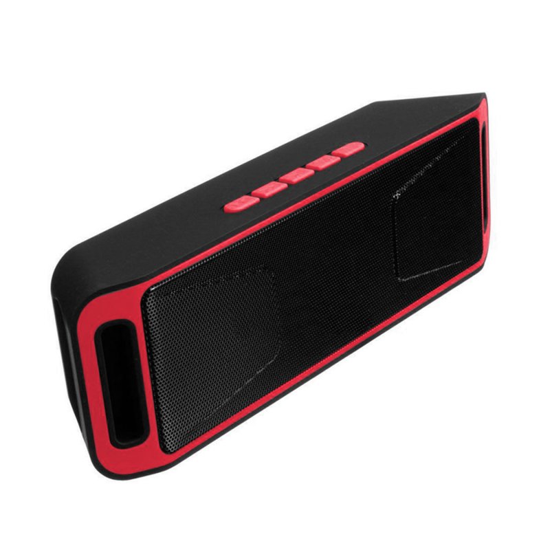 Wireless Bluetooth Speaker USB Flash FM Radio Stereo MP3 Player Support TF Card Red