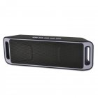 Wireless Bluetooth Speaker USB Flash <span style='color:#F7840C'>FM</span> <span style='color:#F7840C'>Radio</span> Stereo MP3 Player Support TF Card Gray