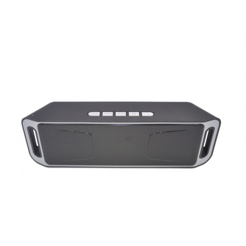Wireless Bluetooth Speaker Column Stereo Subwoofer USB Speakers Built-in Mic Bass MP3 Player Sound Box Silver grey