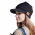 Wireless Bluetooth V5 0 Knitted Beanie Cap Stereo Music Headset Outdoor Sports Hat for Autumn Winter black