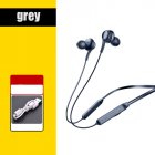 Wireless Bluetooth-compatible 5.0 Headset Neckband Stereo Noise Cancelling Sports Headphones With Microphone grey