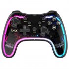 Wireless Bluetooth-compatible Game Controller Rgb Colorful Transparency Gamepad Compatible For Android/ios/pc/ns Host/p4/p3 Host black transparent