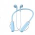 Wireless Bluetooth compatible Headset Led Digital Display Stereo Sports Neck mounted Earphone Pink