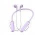 Wireless Bluetooth compatible Headset Led Digital Display Stereo Sports Neck mounted Earphone Pink