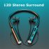 Wireless Bluetooth compatible 5 2 Headset Hanging Neck Type Stereo Noise Reduction Sports Headphones With Microphone Black