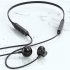 Wireless Bluetooth compatible 5 0 Headphones Hanging Neck Bass Stereo In ear Sports Noise cancelling Headset Black