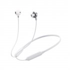 Wireless Bluetooth-compatible 5.0 Headphones Hanging Neck Bass Stereo In-ear Sports Noise-cancelling Headset White