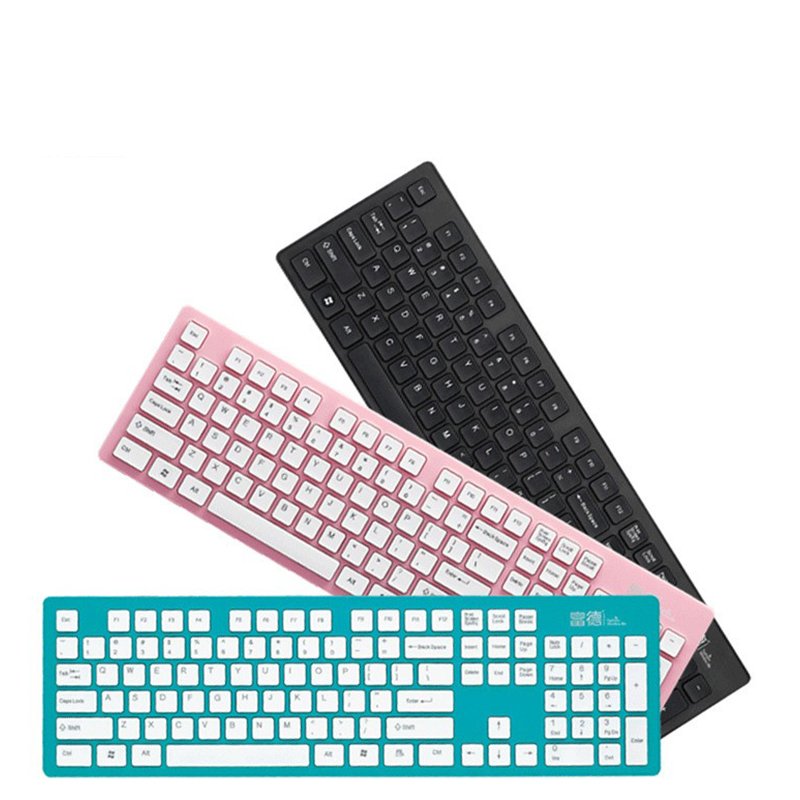Wireless Bluetooth-compatible Keyboard 104 Keys Portable Keyboards For Pc Laptop Win/ios/android pink