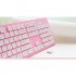 Wireless Bluetooth compatible Keyboard 104 Keys Portable Keyboards For Pc Laptop Win ios android pink