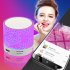 Wireless  Bluetooth compatible  Speaker A9 Portable Led Colorful Light Crack Pattern Speaker Pink