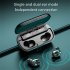 Wireless Bluetooth compatible Headphones Waterproof 8d Stereo Headsets Earbuds With Mic 2000mah Charging Case X8 black