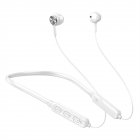 Wireless Bluetooth-compatible 5.1 Headphones Stereo Noise Cancelling Neckband Headset Sports Earbuds With Microphone White