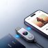 Wireless Car Adapter Noise Cancellation AUX Receiver With Night Vision Atmosphere Light Ring Independent Calling Key Receiver For Car Speaker Hands Free Call Ho