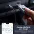 Wireless Car Adapter Noise Cancellation AUX Receiver With Night Vision Atmosphere Light Ring Independent Calling Key Receiver For Car Speaker Hands Free Call Ho