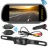 Wireless Car Backup Camera Rear View System Exterior Waterproof Night Vision Cam 7 Inch Lcd Mirror Monitor black