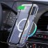 Wireless Car Charger 15W Fast Charging Magnetic Car Charger Rotatable Foldable Car Phone Holder Mount With RGB Light black