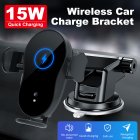 Wireless Car Charger Infrared Sensor Mount Fast Charging Holder for <span style='color:#F7840C'>Phone</span> 11 11pro X XS Max Huawei P30 Pro