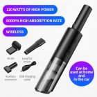 Wireless Car Vacuum Cleaner Portable Handheld Cordless Strong Suction Ultra Light Mini Cleaner Car Household Dual use black