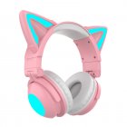 Wireless Cat Ear Headset Lighting Headphones over Ear Folding Headphones