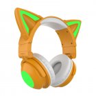 Wireless Cat Ear Headset Lighting Headphones over Ear Folding Headphones