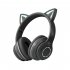 Wireless Cat Ear  Headset Stereo Headphones Colorful Lighting Gaming Headset For Smart Phones PC Tablet Computer green