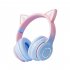 Wireless Cat Ear  Headset Stereo Headphones Colorful Lighting Gaming Headset For Smart Phones PC Tablet Computer green