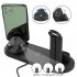 Wireless Charger 4 in 1 10W Fast Charging Stand for Apple Watch 5 4 3 Airpods Pro Station Dock For iPhone 11 XS XR X 8 black