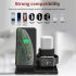Wireless Charger Magnetic 3 in 1 Fast Charging Dock Bracket Compatible For Ios Phone Watch Headphone Black