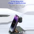 Wireless Charging Stand Wireless Charger with Night Light for Headphones Watch Mobile Phone White
