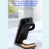 Wireless Charging Stand Wireless Charger with Night Light for Headphones Watch Mobile Phone White
