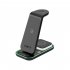 Wireless Charging Stand Wireless Charger with Night Light for Headphones Watch Mobile Phone Black