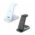Wireless Charging Stand Wireless Charger with Night Light for Headphones Watch Mobile Phone Black