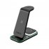 Wireless Charging Stand Wireless Charger with Night Light for Headphones Watch Mobile Phone Black