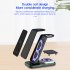 Wireless Charging Stand Wireless Charger with Night Light for Headphones Watch Mobile Phone Black