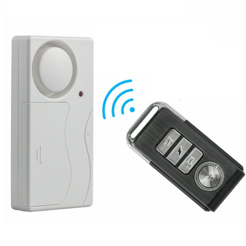 Wireless Control Magnetic Sensor Security Anti-theft Motion Alarm Black