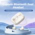 Wireless Couples Earbuds In Ear Stereo Headphones with Transparent Charging Case Noise Canceling Earphones Blue