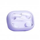 Wireless Couples Earbuds In Ear Stereo Headphones with Transparent Charging Case Noise Canceling Earphones Purple