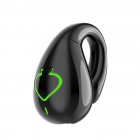 Wireless Ear Clip Bone Conduction Headphone Clip On Open Ear Earbud Workout Cycling Running Hands-Free Earphone black