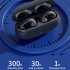 Wireless Ear Clip Earbuds Bone Conduction Earphones With Built in Mic Stereo Sound Earphones For Sport Cycling Running Work black