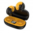 Wireless Ear Clip Open Ear Bone Conduction Headphones With Ear Hook Wireless Ear Clip Headset For Running Cycling black and yellow