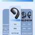 Wireless Earbuds Noise Canceling Open Ear Headset Air Conduction 180  Adjustable Earbuds with Battery Time 30 Hours Black