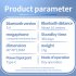 Wireless Earbuds Noise Canceling Open Ear Headset Air Conduction 180  Adjustable Earbuds with Battery Time 30 Hours Blue