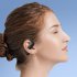 Wireless Earbuds Noise Canceling Open Ear Headset Air Conduction 180  Adjustable Earbuds with Battery Time 30 Hours Blue