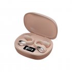 Wireless Earbuds Open-Ear Headset Stereo Sound Earphones With Power Display Charging Case Noise Reduction Low Latency Headphones For Smart Phone Computer Laptop pink