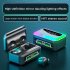 Wireless Earbuds RGB Lighting Headphones Temperature Humidity Clock Display Earphones For Cell Phone Gaming Computer Laptop GQ05 temperature display