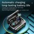 Wireless Earbuds RGB Lighting Headphones Temperature Humidity Clock Display Earphones For Cell Phone Gaming Computer Laptop GQ05 temperature display