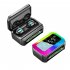 Wireless Earbuds RGB Lighting Headphones Temperature Humidity Clock Display Earphones For Cell Phone Gaming Computer Laptop GQ05 temperature display