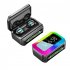 Wireless Earbuds RGB Lighting Headphones Temperature Humidity Clock Display Earphones For Cell Phone Gaming Computer Laptop GQ05 temperature display