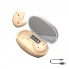 Wireless Earbuds Small Sleeping Headphones In Ear Earphones With Power Display Charging Case Headphones For Sports Working yellow