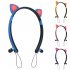Wireless Earbuds Sweatproof Noise Canceling Earphones Glowing Cartoon Cat Ears Hair Band Headset For Smart Phone Computer Laptop sky blue cat ears glowing